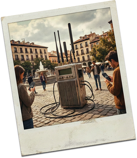 Máquina inhibidora en plaza pública